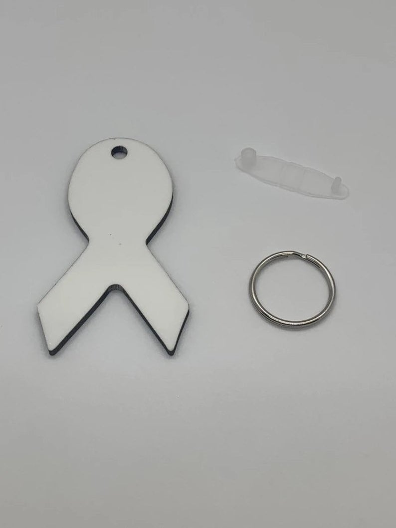 Awareness Ribbon Keychain Sublimation Blank – Show Your Support with Custom Keychains