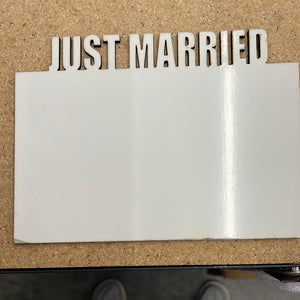 Just Married Picture Frame, Sublimation Blanks, Unisub, Blanks for Sublimation, Photo Frame, Wholesale Sublimation Blanks