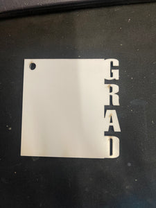 Grad Sublimation Keychain MDF, sublimation blank