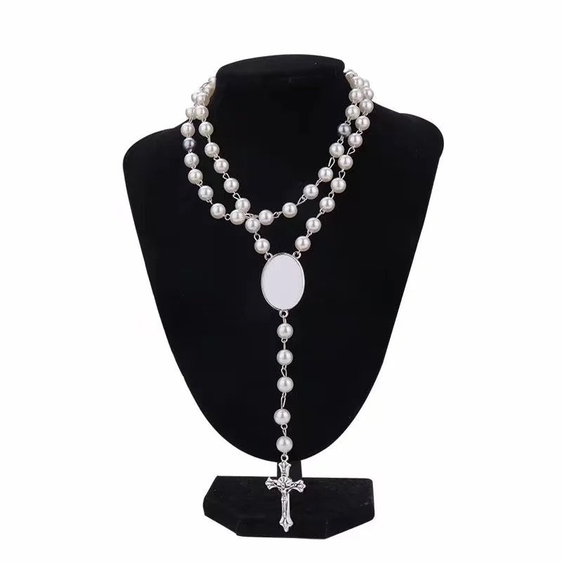 Sublimation Rosary, Sublimation Blank Rosary Necklace deluxe version, Sublimation Rosaries Prayer beads Rosary