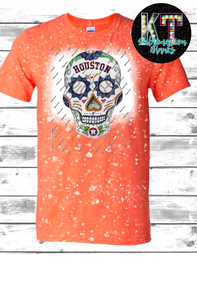 Skull Baseball Astros DTF | Ready to Transfer

