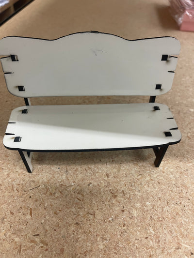 7” Memorial Bench Sublimation MDF, sublimation blanks