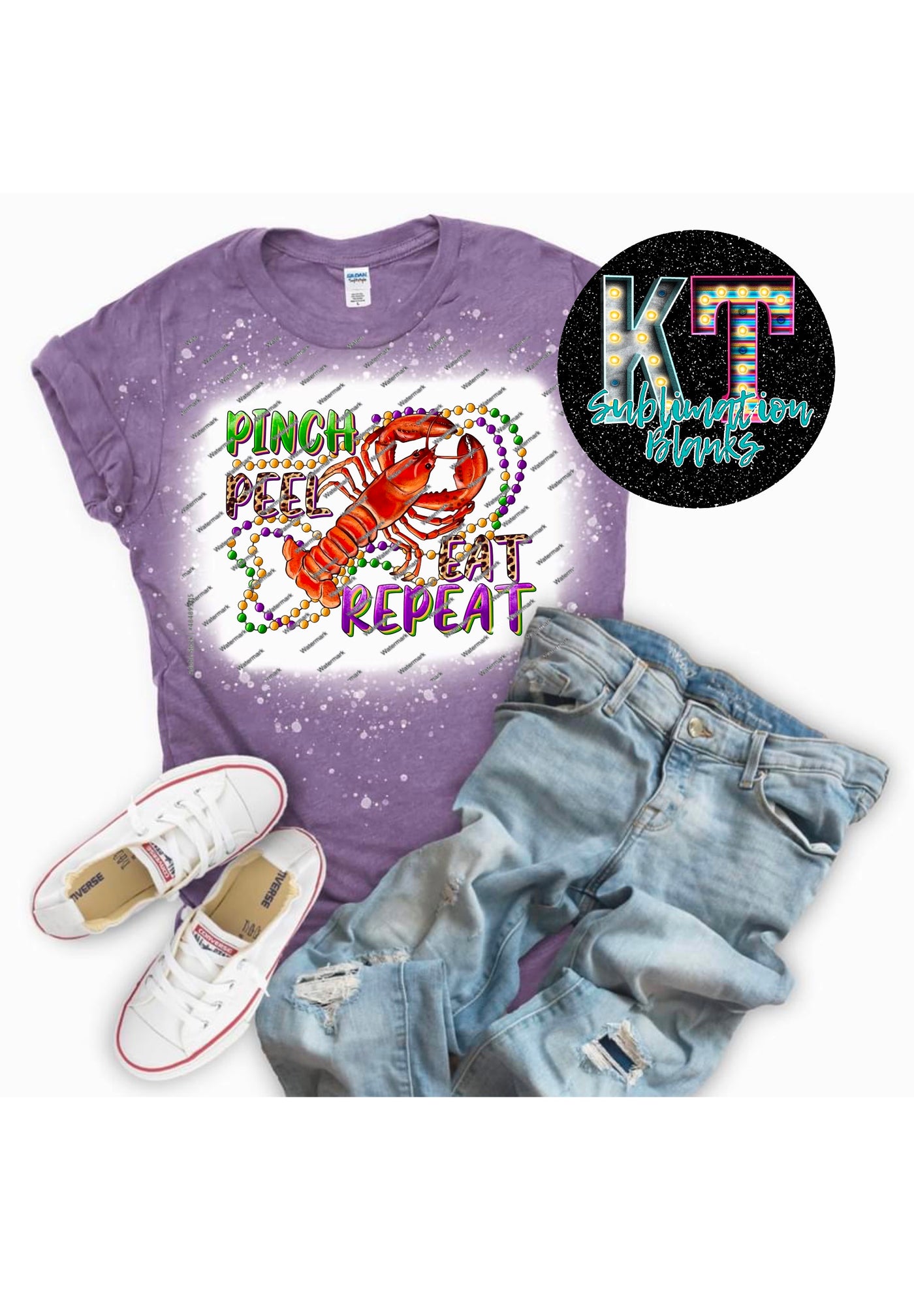Pinch peal Eat and Repeat DTF, Ready to Press
