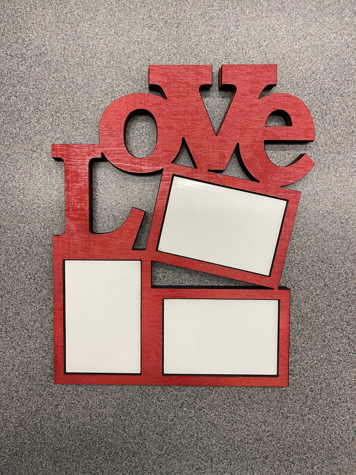 Love Picture Frame with Sublimation inserts