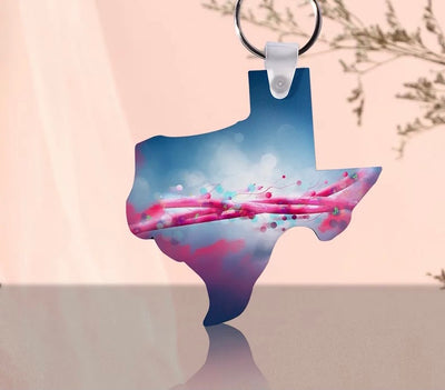 Texas Sublimation Keychain MDF Blank – Customizable Keychains for Texas Lovers