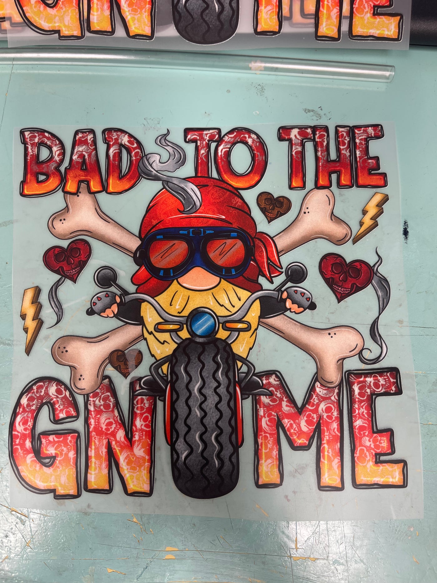 Bad to the bone kid DTF, ready to press transfer