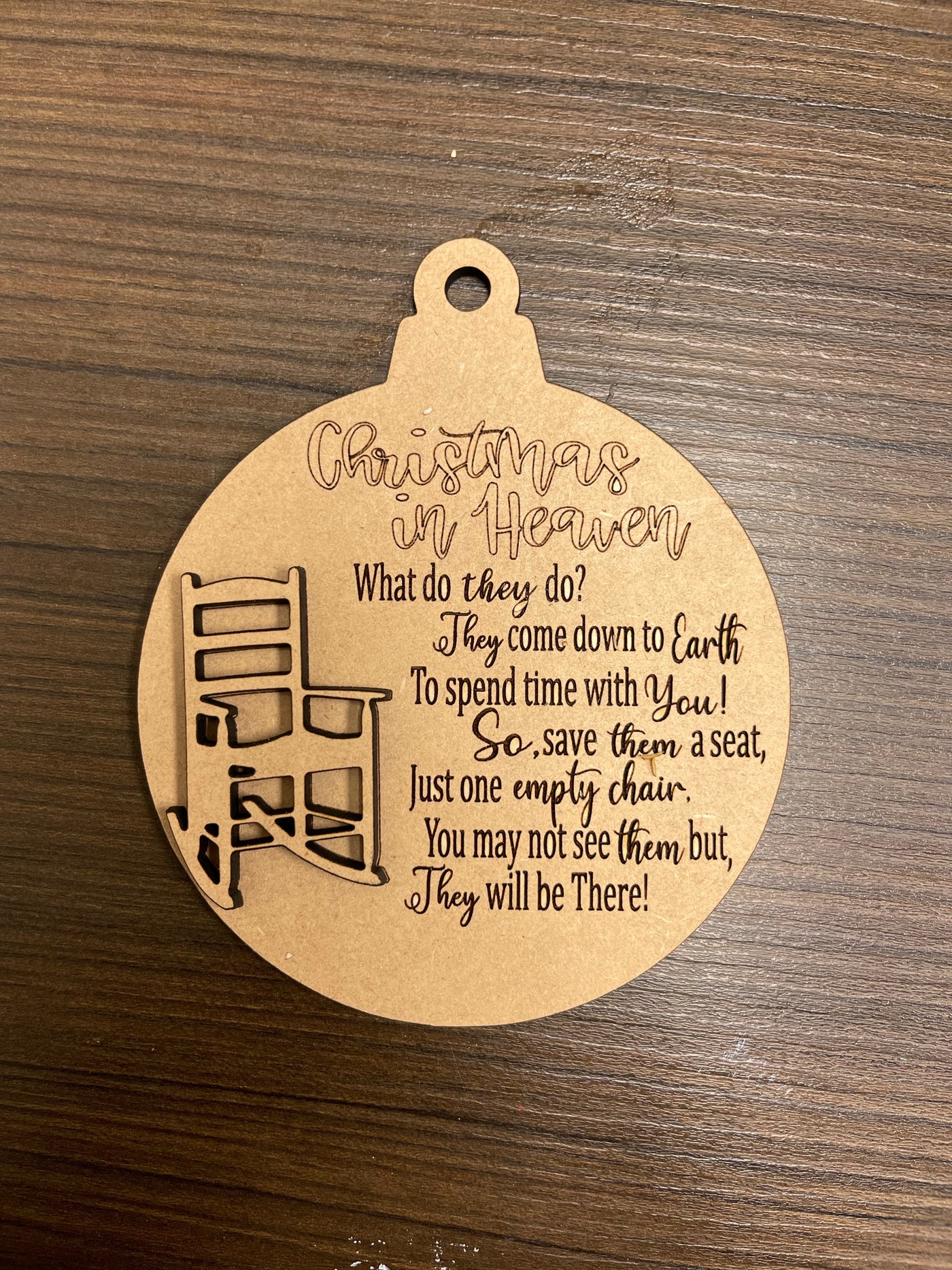 Christmas in Heaven Wood Ornament | Christmas in Heaven Ornament | Laser Cut Ornament | Laser Cut Christmas Ornament | Memorial Ornament