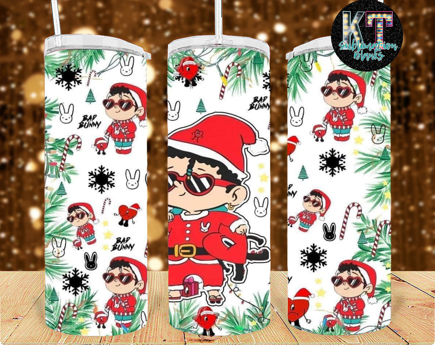 Baby Bad Bunny Christmas 20oz Tumbler Sublimation Print