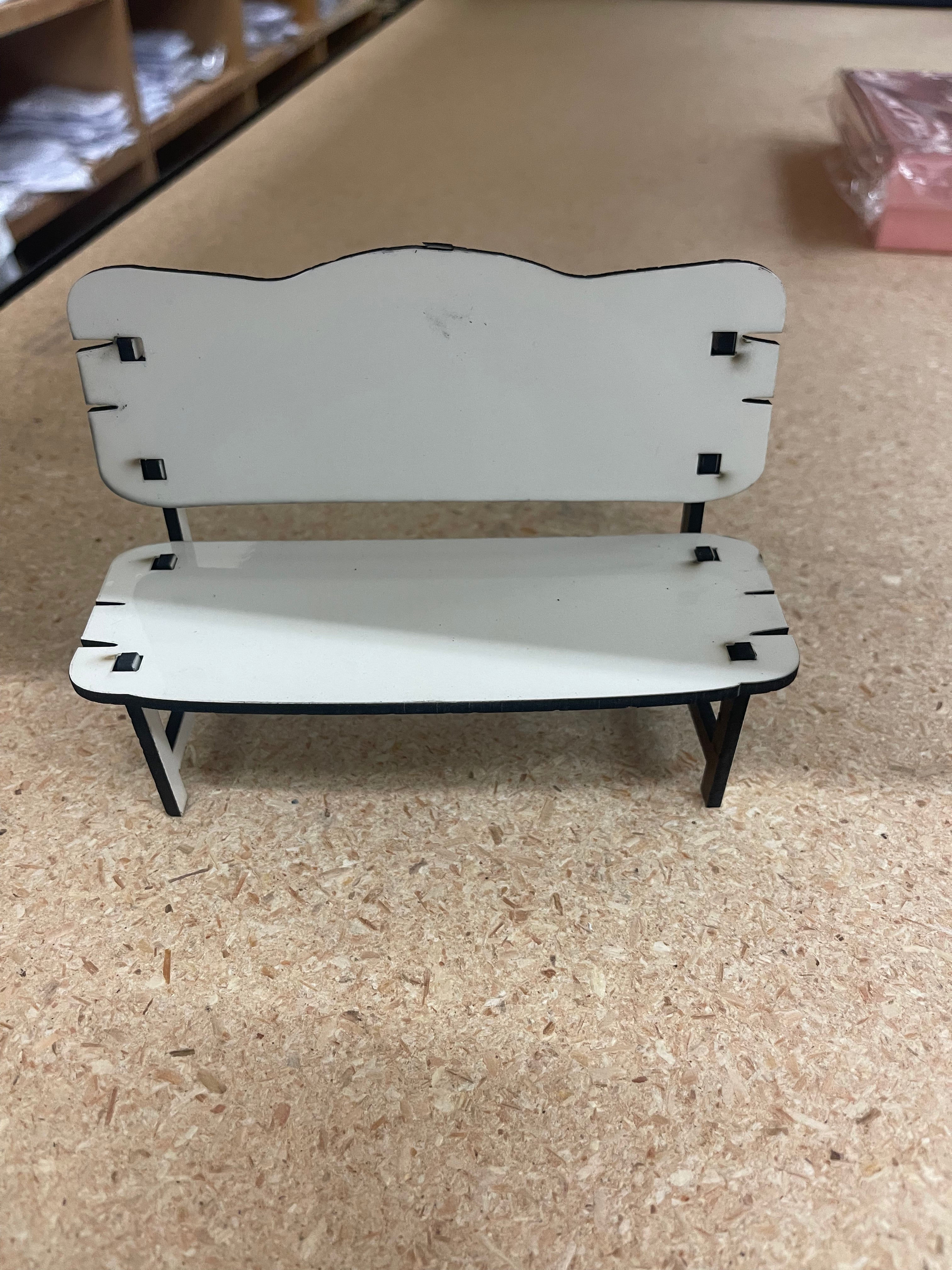 7” Memorial Bench Sublimation MDF, sublimation blanks