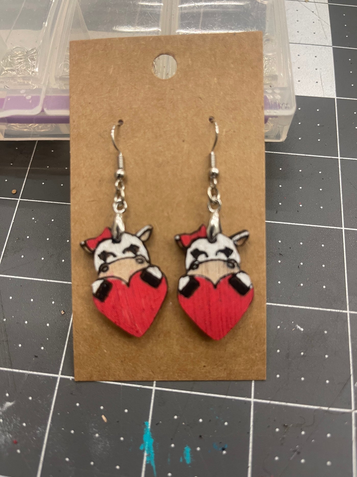 Country Dangles Earring Valentine Handmade Earrings