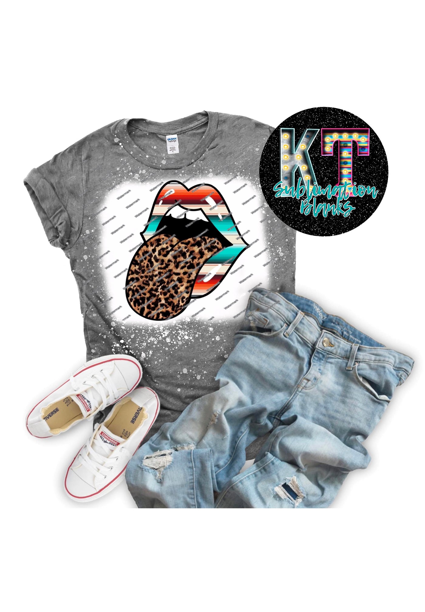 Lips Country Dtf, Ready to press transfer