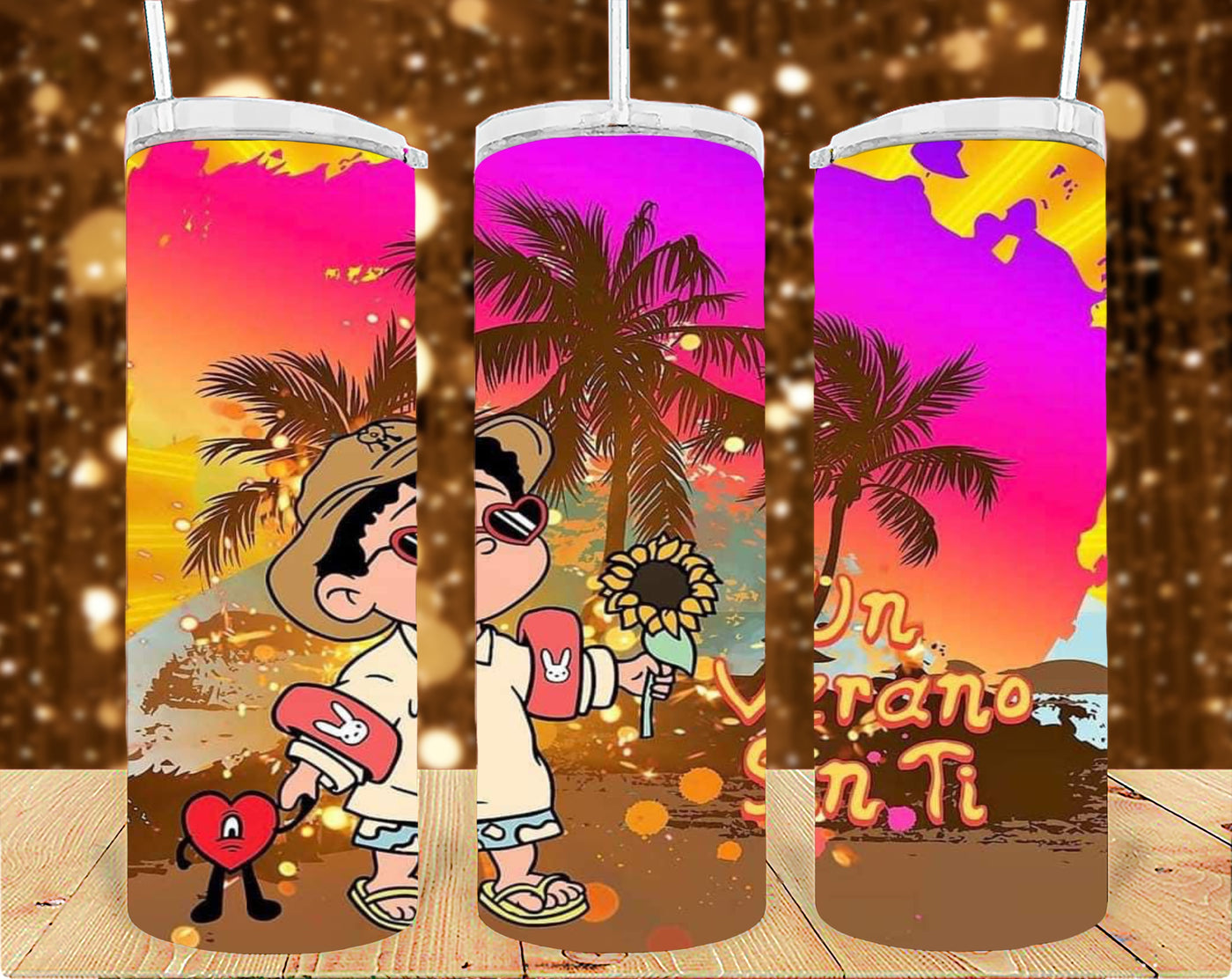 Un Verano sin Ti tumbler Sublimation Print