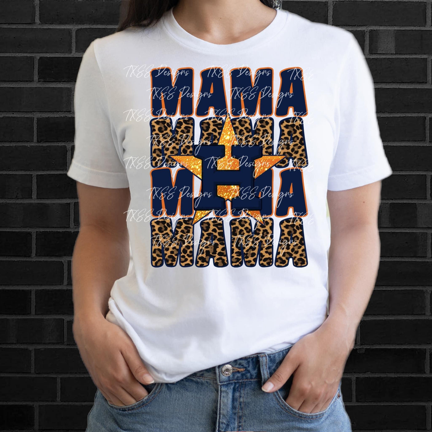Orange Mama Baseball DTF  ready to press transfer