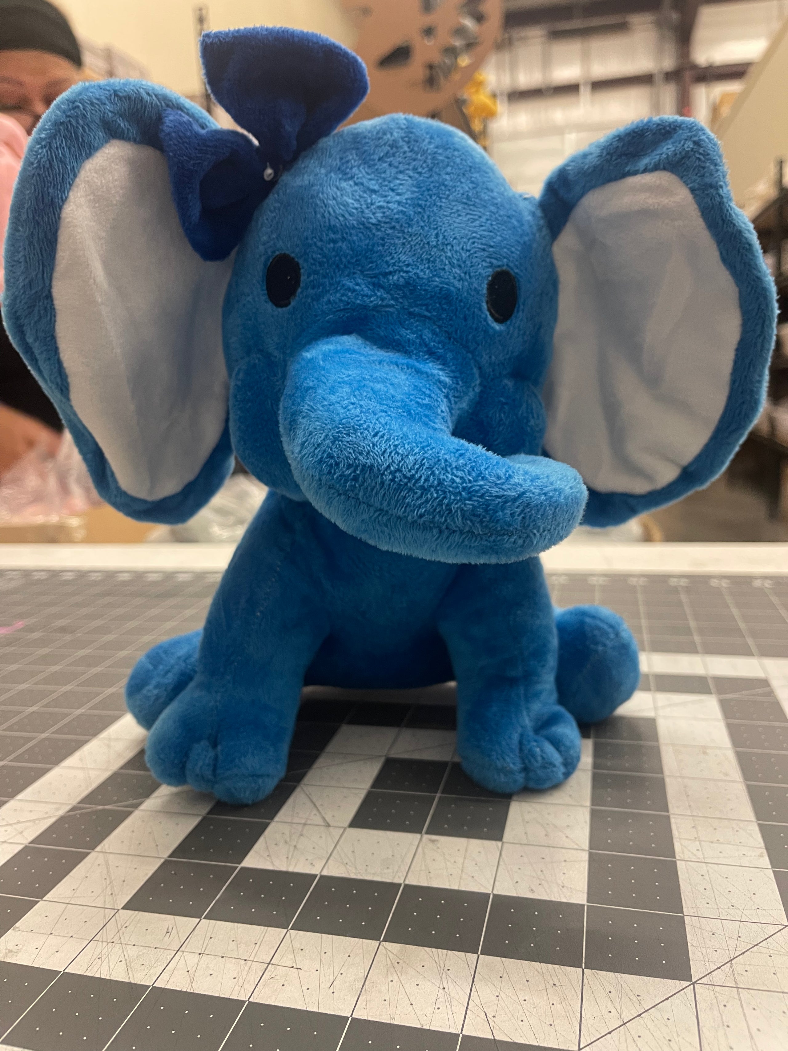 Birth Announcement Elephant Stuffed Animal – Sublimation Blank for Custom Printing