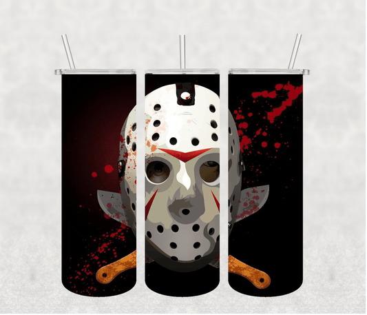 Jason Horror 20oz Tumbler Sublimation Print - KT SUBLIMATION, DTF AND MORE LLC