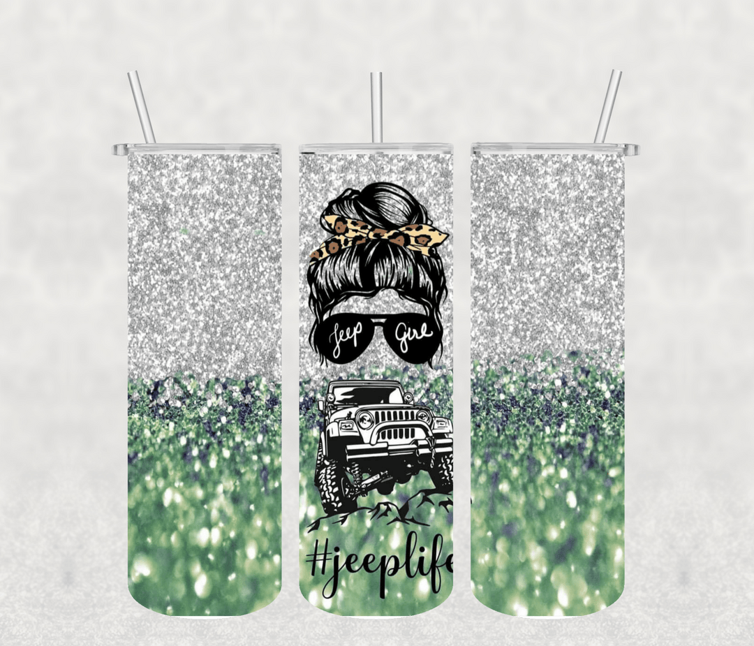 Jeep Green 20oz Tumbler Sublimation Print - KT SUBLIMATION, DTF AND MORE LLC