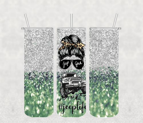 Jeep Green 20oz Tumbler Sublimation Print - KT SUBLIMATION, DTF AND MORE LLC