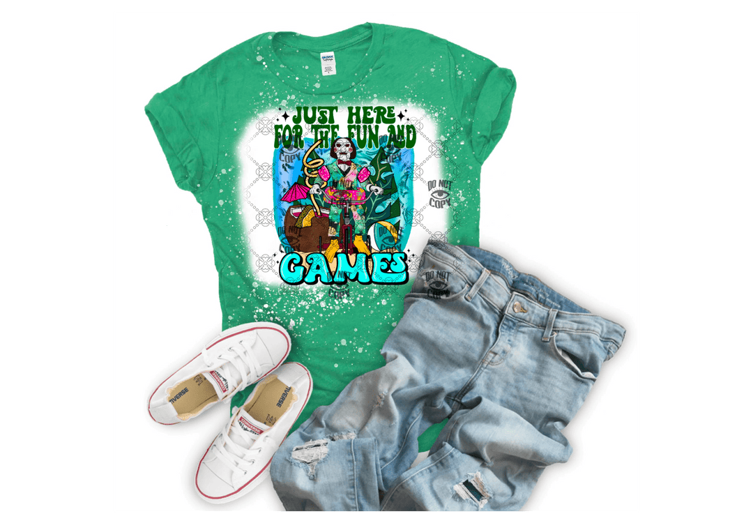 Just here for the Fun and Games DTF ready to press transfer - KT SUBLIMATION, DTF AND MORE LLC