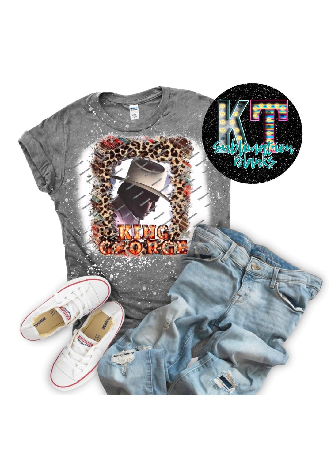 King George DTF, George Straight DTF transfer, Ready to press transfer - KT SUBLIMATION, DTF AND MORE LLC