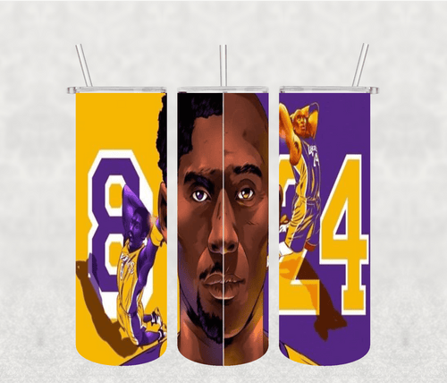 Kobe Bryant 20oz Tumbler Sublimation Print - KT SUBLIMATION, DTF AND MORE LLC