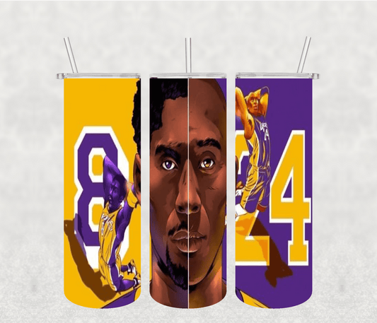 Kobe Bryant 20oz Tumbler Sublimation Print - KT SUBLIMATION, DTF AND MORE LLC