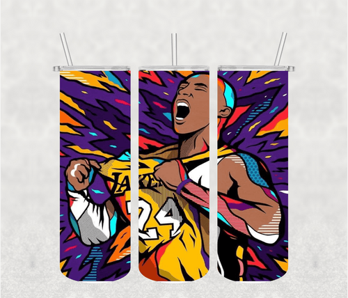 Kobe Bryant 20oz Tumbler Sublimation Print - KT SUBLIMATION, DTF AND MORE LLC