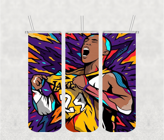 Kobe Bryant 20oz Tumbler Sublimation Print - KT SUBLIMATION, DTF AND MORE LLC
