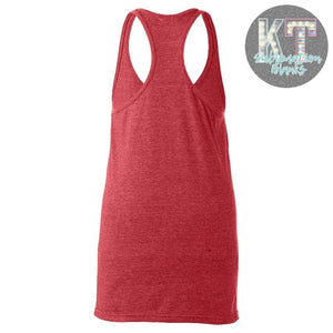 Ladies Slim Fit Poly-Rich Racerback Tank S / Heather Red T-Shirt