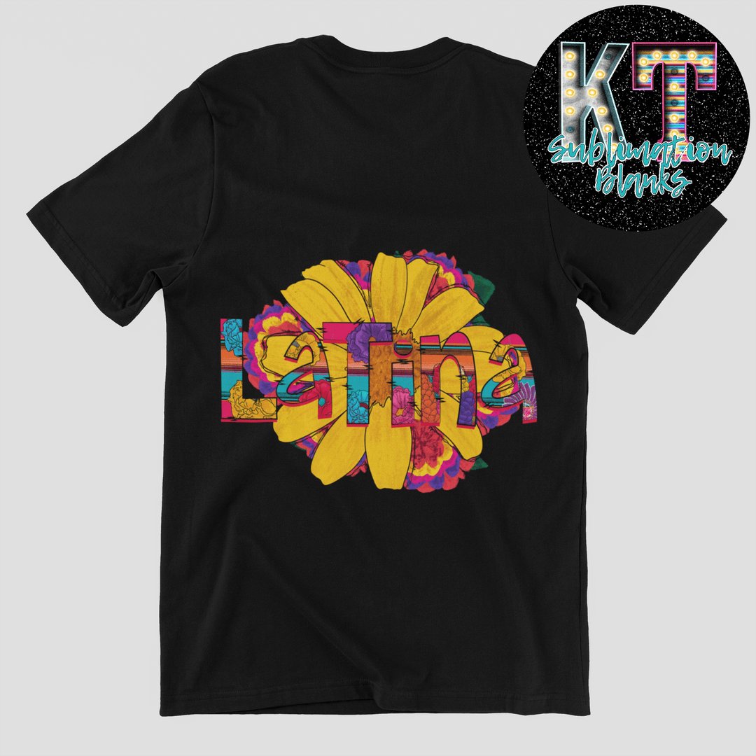 Latina Flower DTF, Direct to film Latina Transfer - KT SUBLIMATION, DTF AND MORE LLC