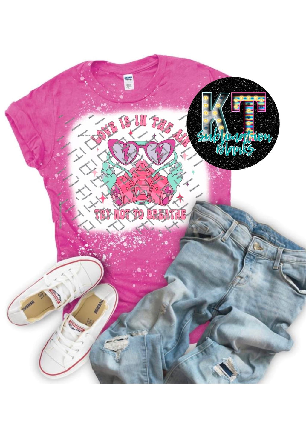 Love is on the Air Valentine DTF, ready to press transfer - KT SUBLIMATION, DTF AND MORE LLC