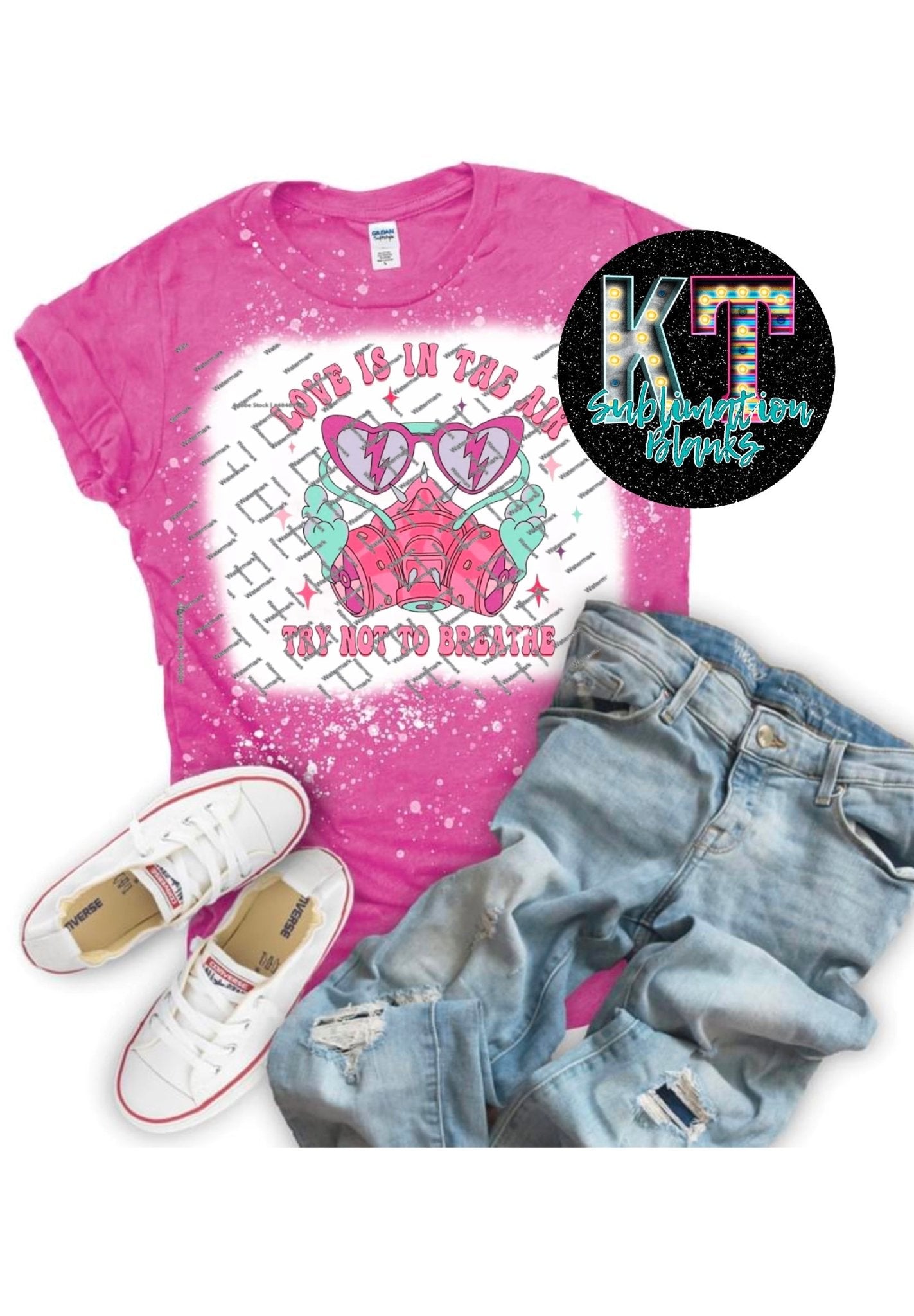 Love is on the Air Valentine DTF, ready to press transfer - KT SUBLIMATION, DTF AND MORE LLC