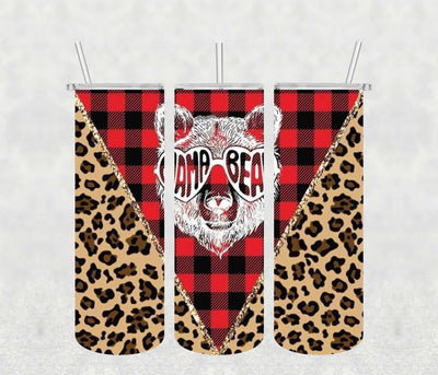 Mama Bear 20oz Tumbler Sublimation Print - KT SUBLIMATION, DTF AND MORE LLC