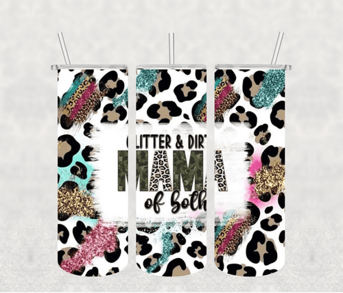 MAMA Of BOTH 20oz Tumbler Sublimation Print - KT SUBLIMATION, DTF AND MORE LLC
