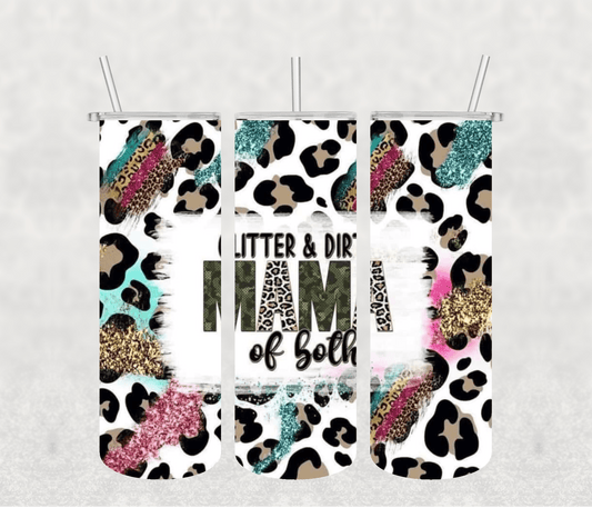 MAMA Of BOTH 20oz Tumbler Sublimation Print - KT SUBLIMATION, DTF AND MORE LLC
