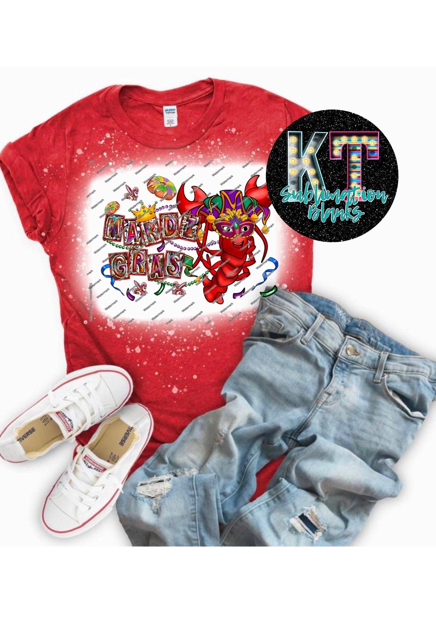 Mardi Gras Crawfish DTF, Ready to Press - KT SUBLIMATION, DTF AND MORE LLC