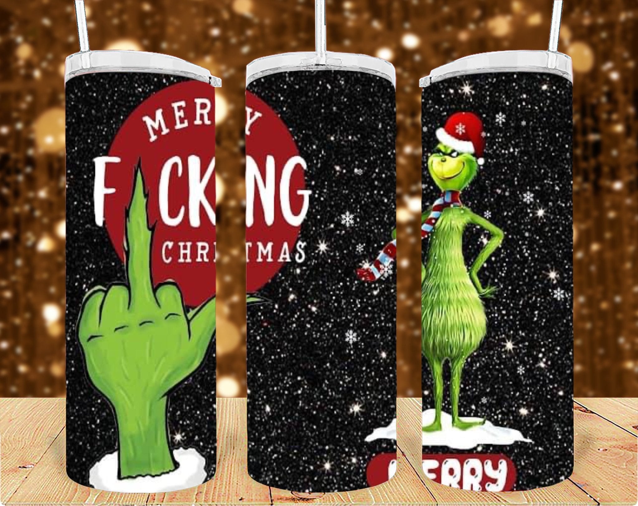 Merry F.. Christmas 20oz Tumbler Sublimation Print