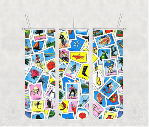 Mexican Loteria 20oz Tumbler Sublimation Print - KT SUBLIMATION, DTF AND MORE LLC