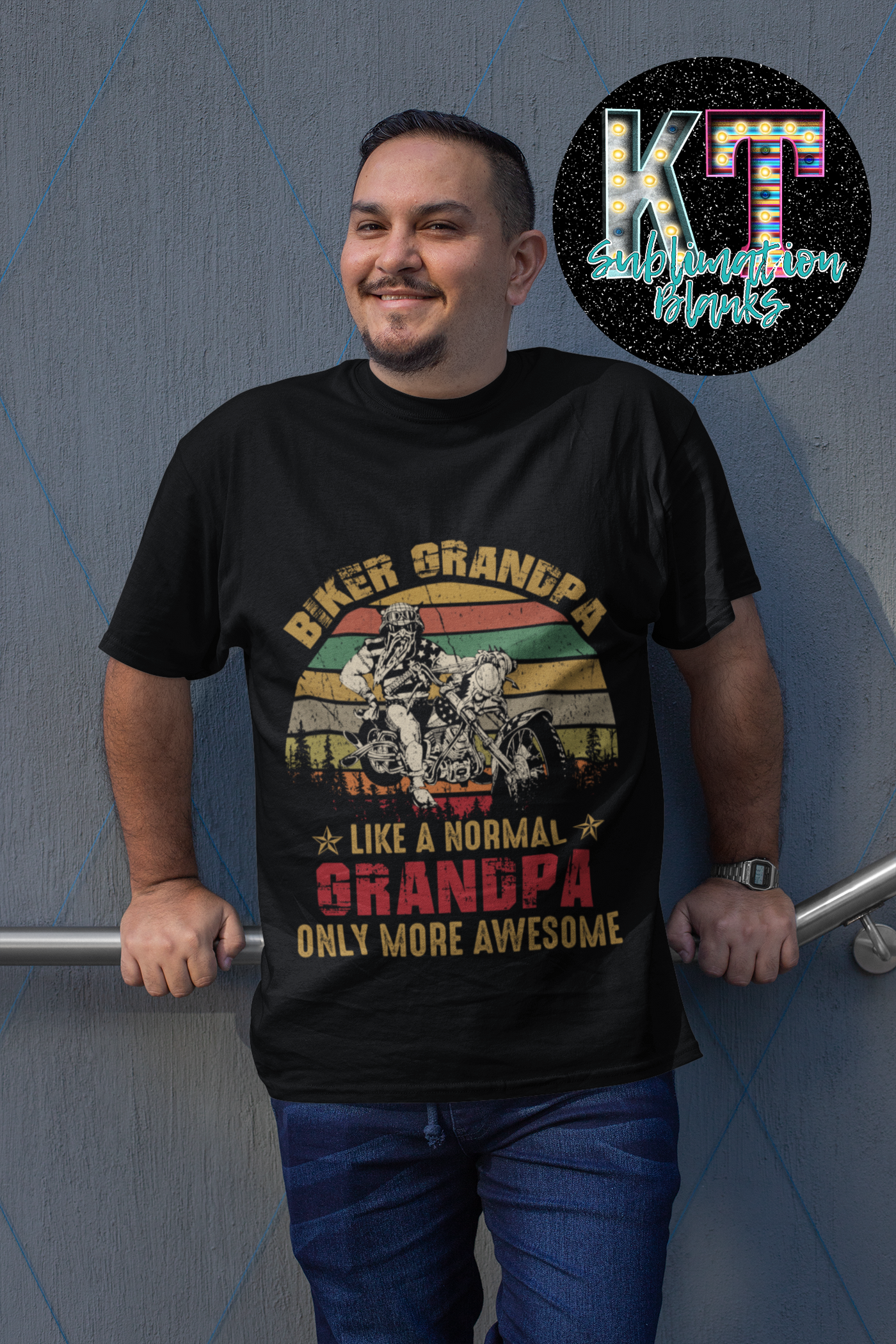 Biker Grandpa like a normal Grandpa only more awasome DTF