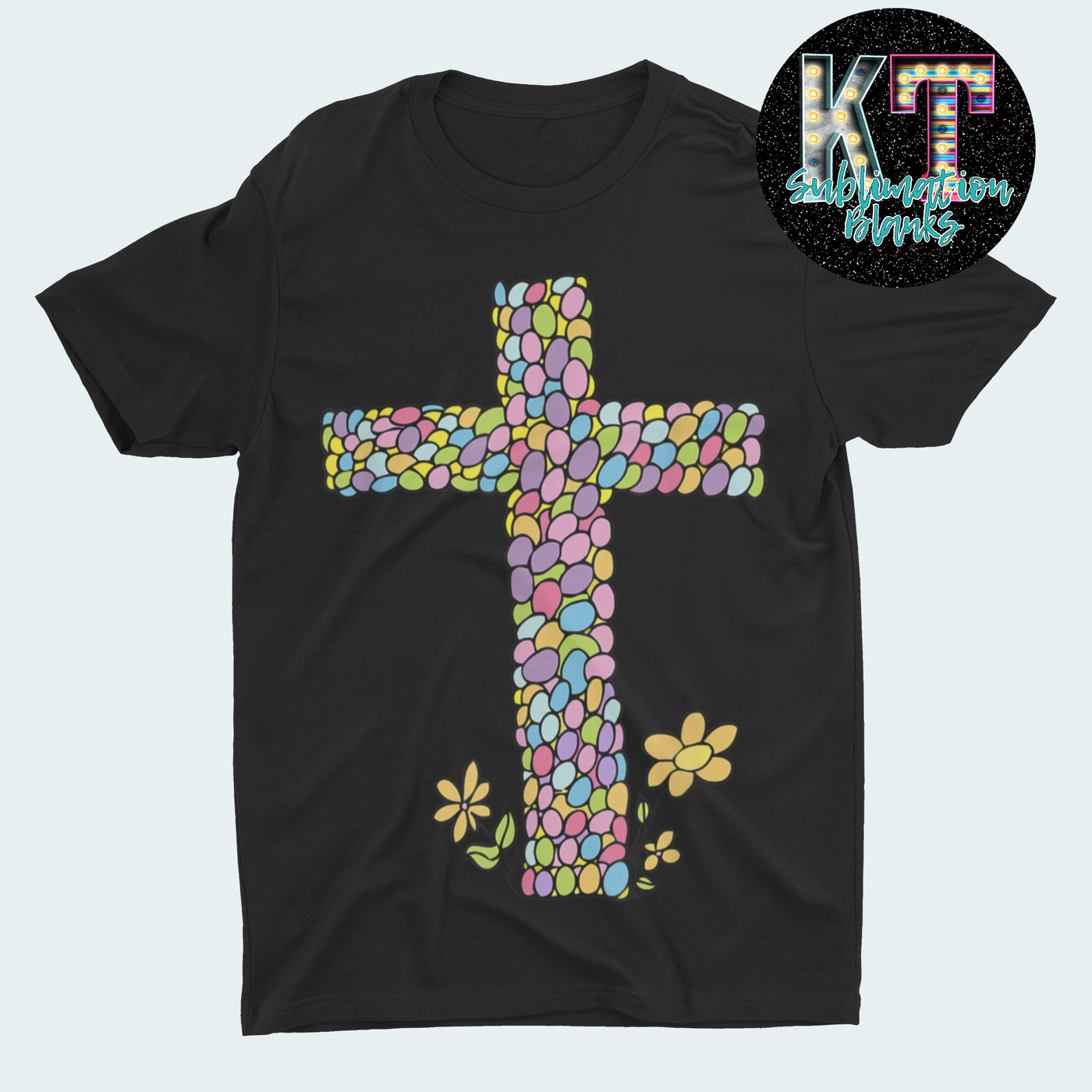 Cross Eggs Easter DTF, Easter Direct to Film Transfer