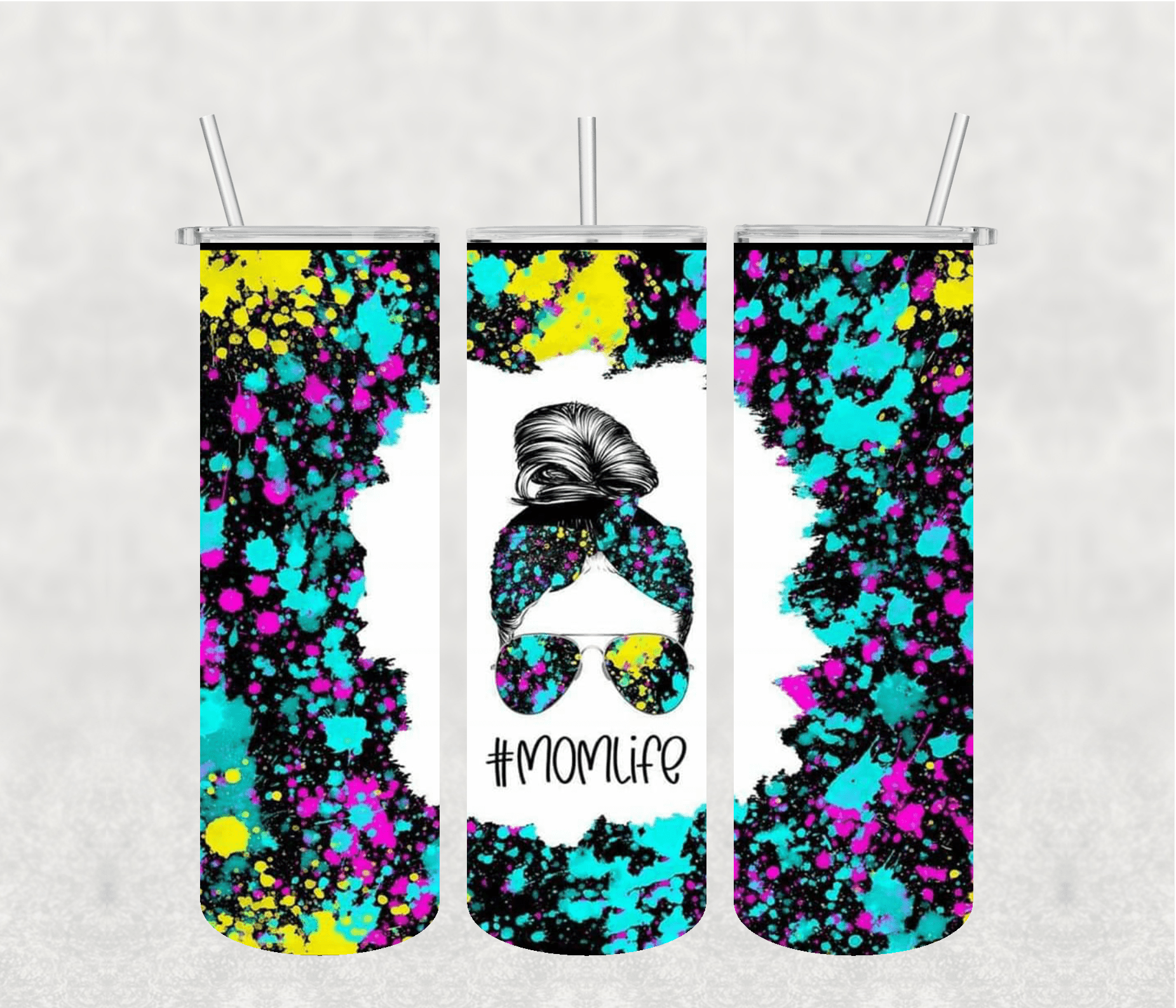 Mom Life 20oz Tumbler Sublimation Print. - KT SUBLIMATION, DTF AND MORE LLC