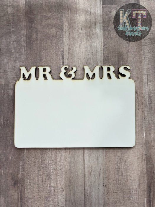 MR & MRS Picture Frame – Sublimation Blanks for Custom Wedding & Anniversary Gifts - KT SUBLIMATION, DTF AND MORE LLC