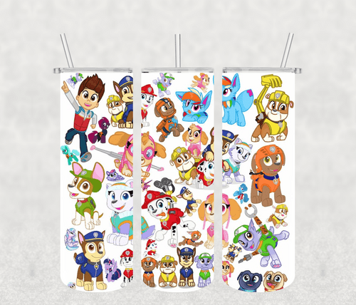 Paw PAtrol 20oz Tumbler Sublimation Print - KT SUBLIMATION, DTF AND MORE LLC