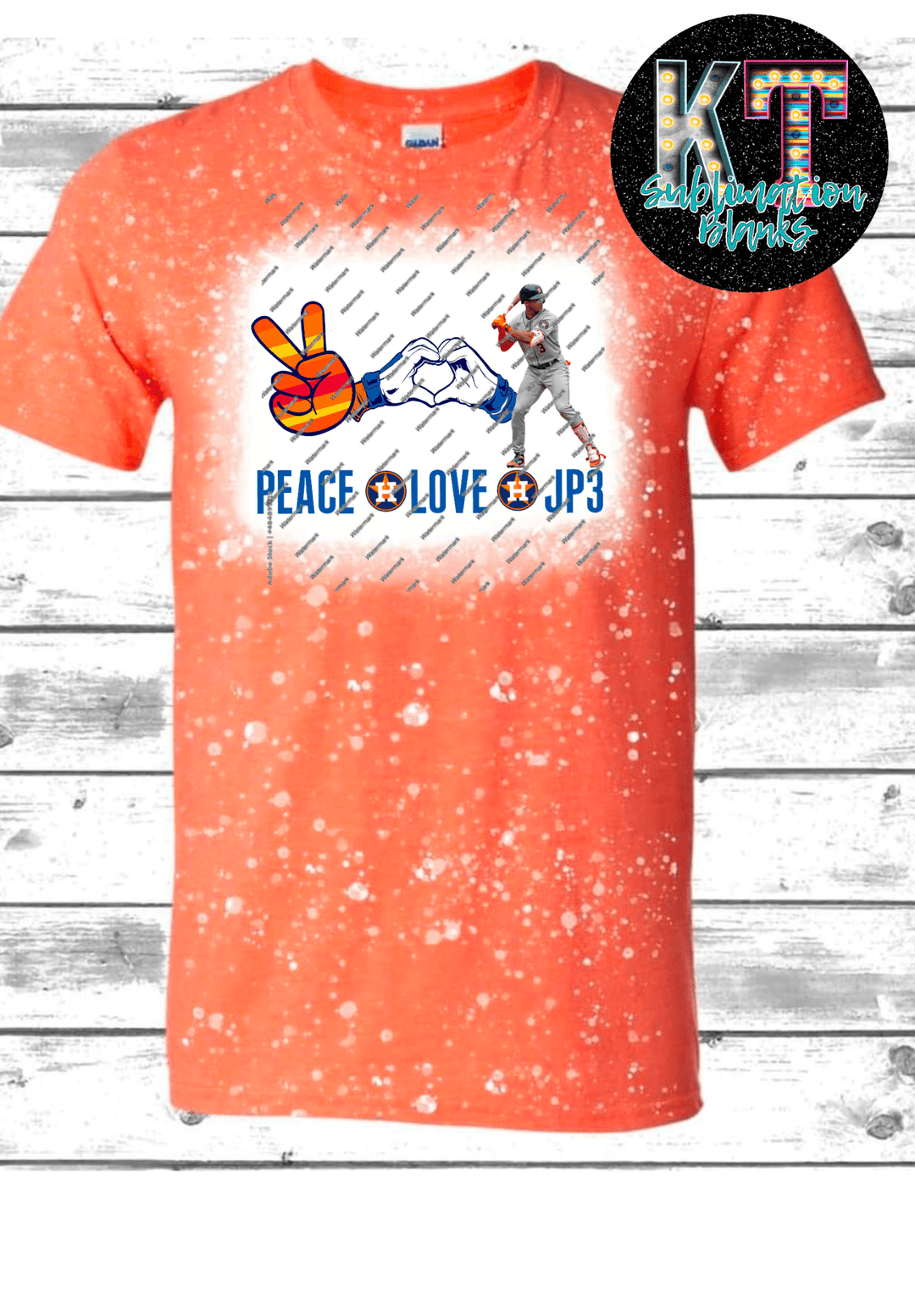 Peace Love Jeremy Pena Astros DTF, ready to press transfer - KT SUBLIMATION, DTF AND MORE LLC