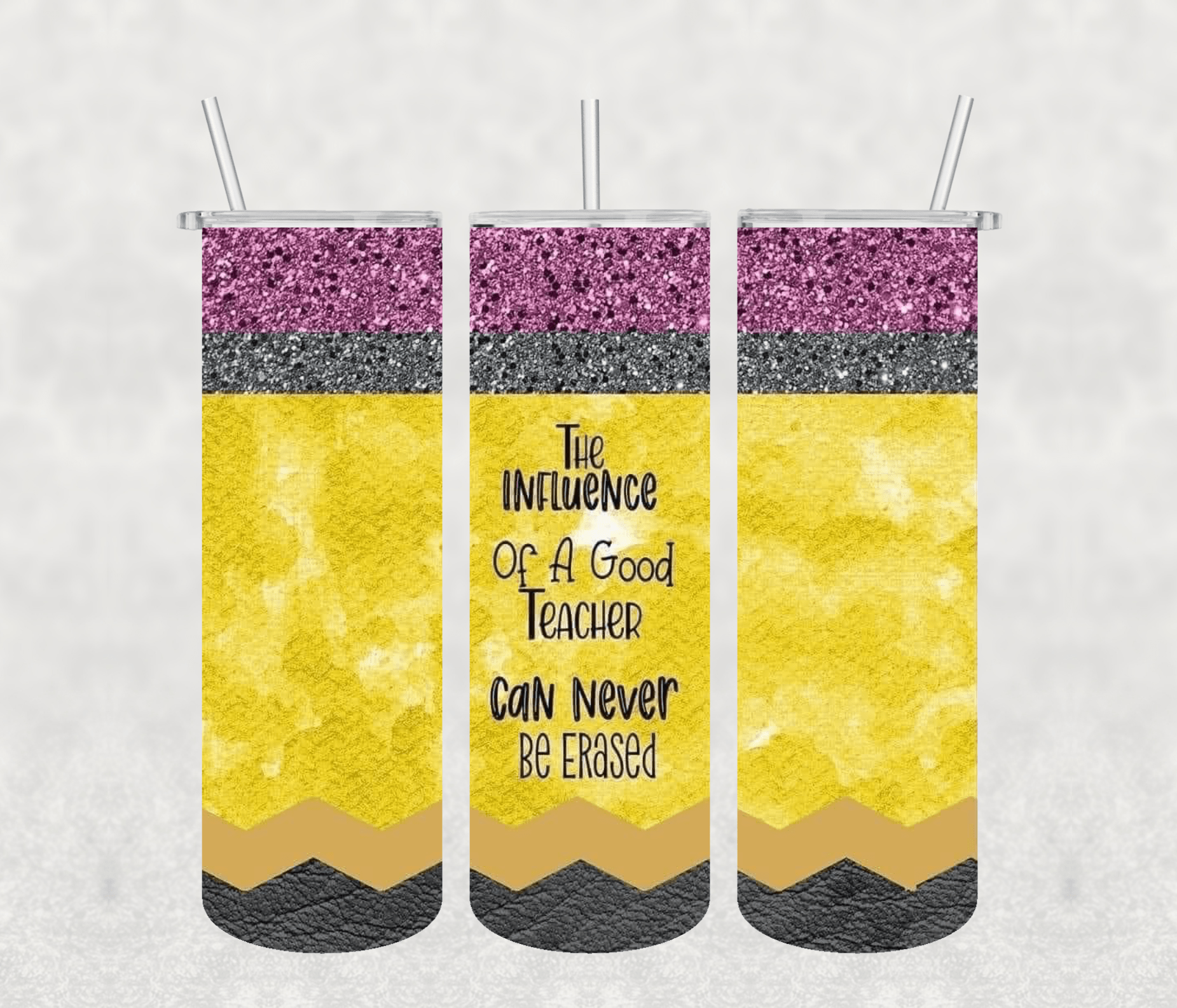 Pencil Teacher 20oz Tumbler Sublimation Print - KT SUBLIMATION, DTF AND MORE LLC