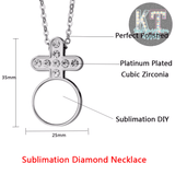 Photo Cross Necklace Diamond Sublimation Neckles