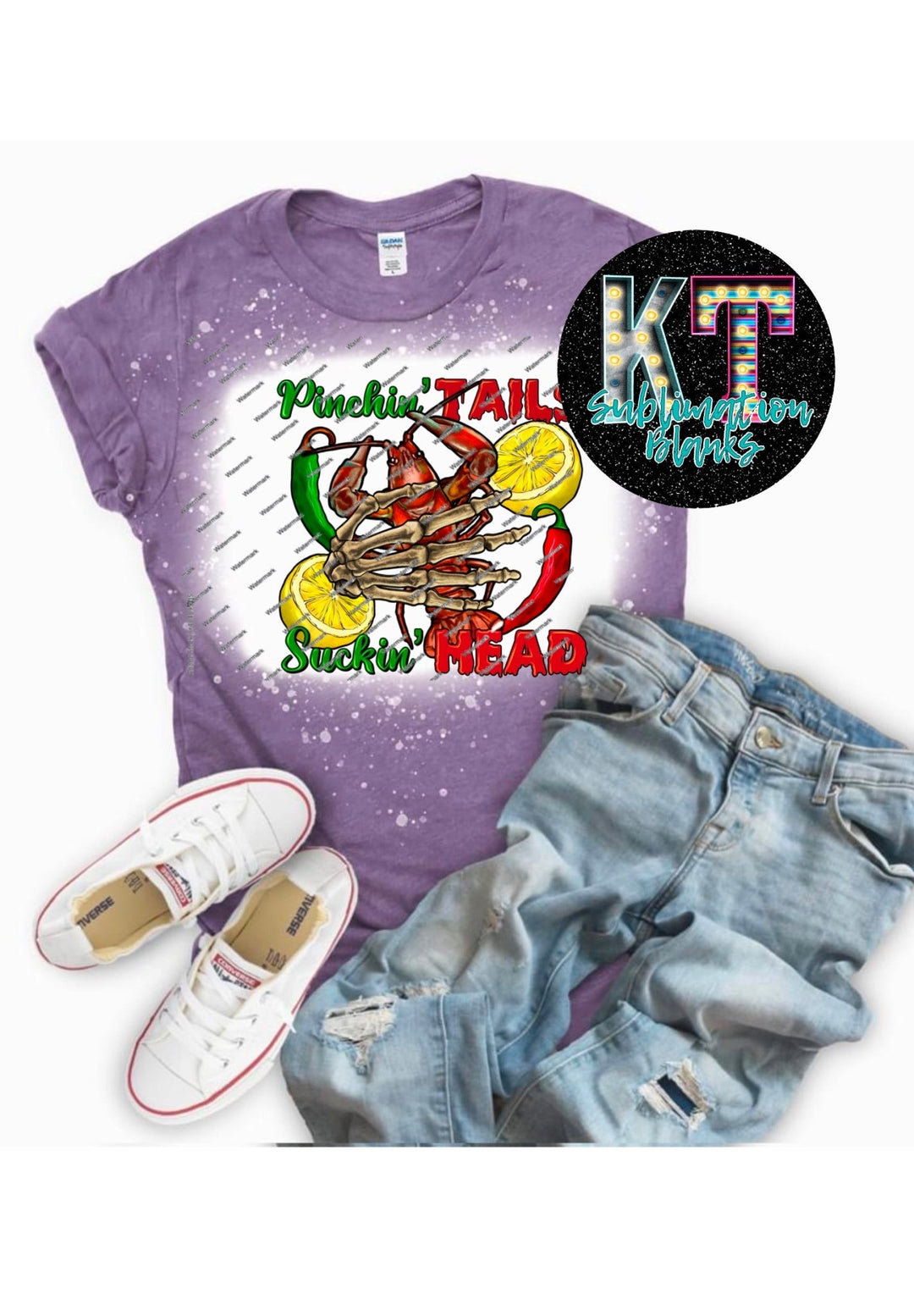 Pinch’ tails Suckin’ head Crawfish DTF, DTF Transfer Print - KT SUBLIMATION, DTF AND MORE LLC