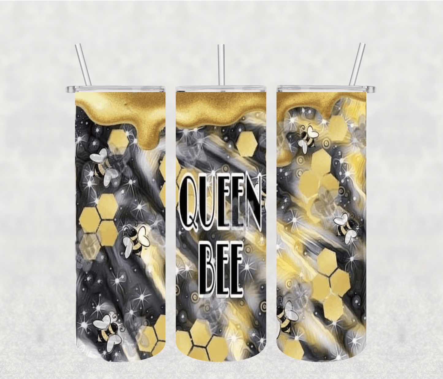 Queen Bee 20oz Tumbler Sublimation Print - KT SUBLIMATION, DTF AND MORE LLC