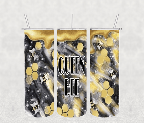 Queen Bee 20oz Tumbler Sublimation Print - KT SUBLIMATION, DTF AND MORE LLC