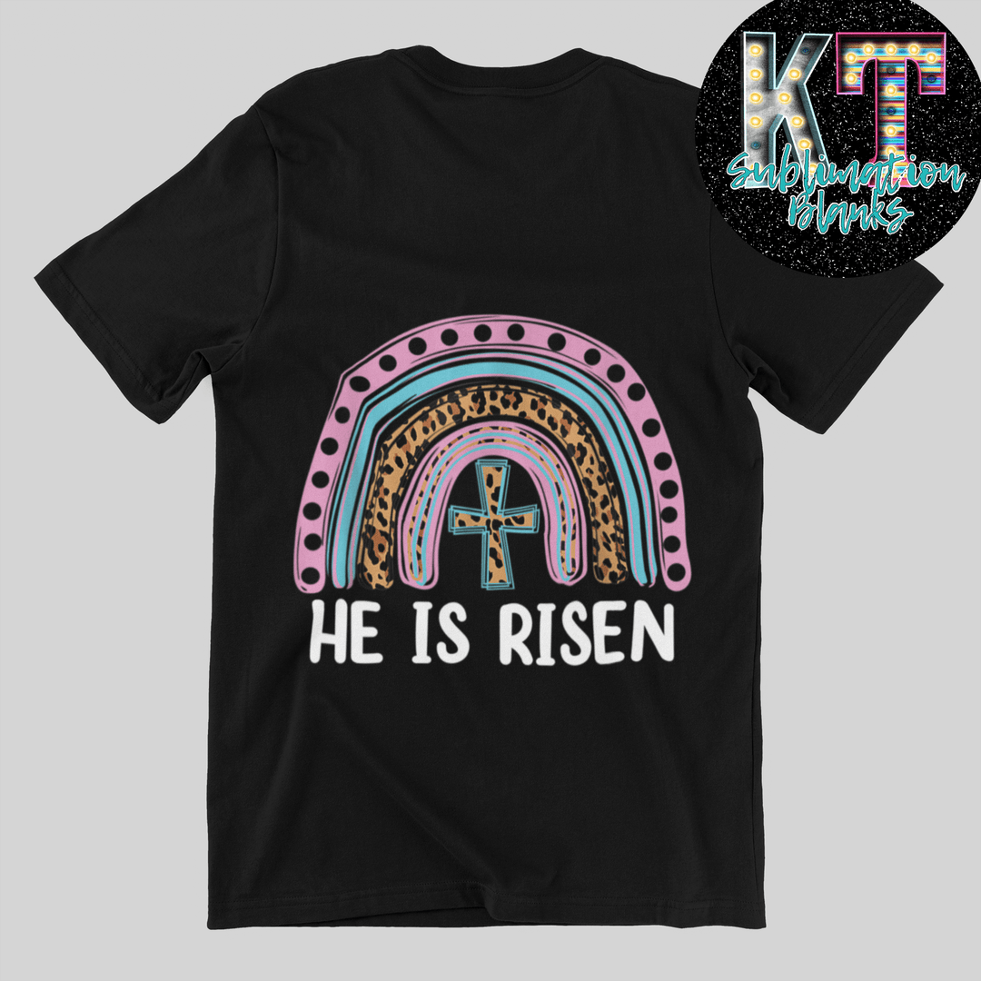 Rainbow He is Risen DTF, Easter Rainbow Transfer - KT SUBLIMATION, DTF AND MORE LLC