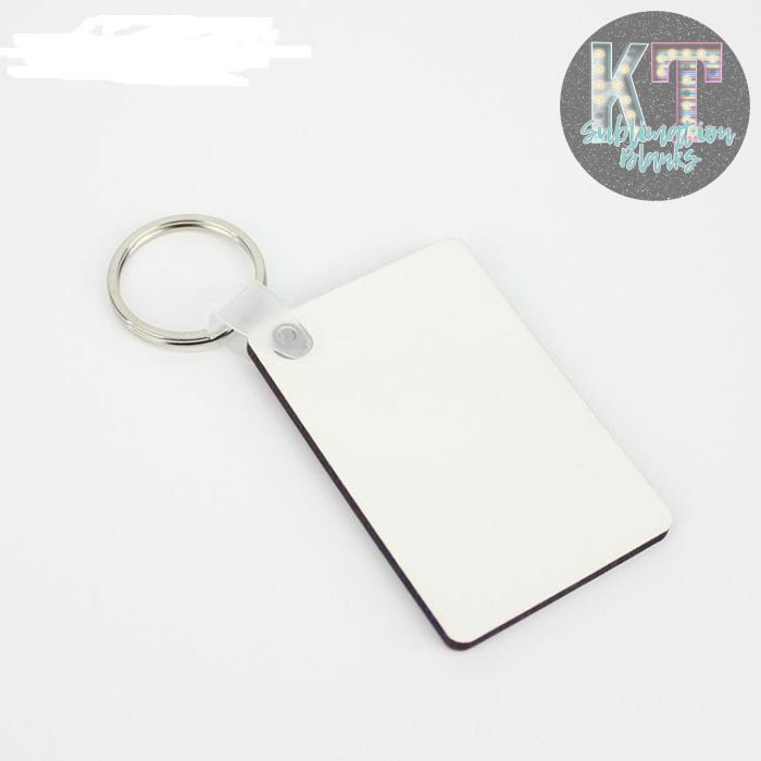 Rectangular Sublimation Keychain MDF Blank – Personalize Your Keychains with Custom Designs - KT SUBLIMATION, DTF AND MORE LLC